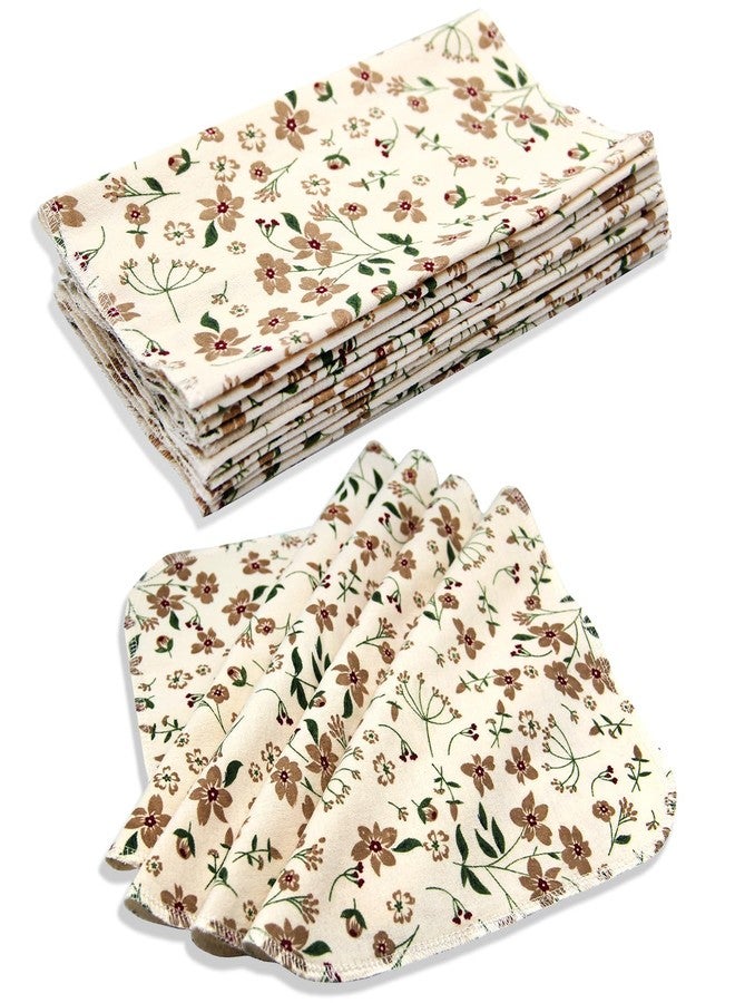 Pinowu Reusable Paper Towels Cotton Cloths (12pcs), Absorbent Kitchen Dishcloths (10x10 inch) Washable Paperless Towels Zero Waste Alternative Napkins for Kitchen Household Cleaning - Image 1